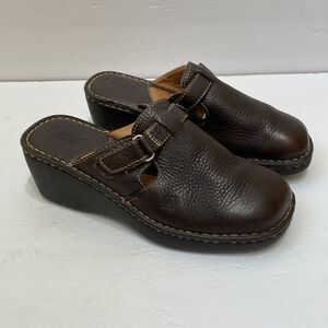 Born Brown Leather Mules